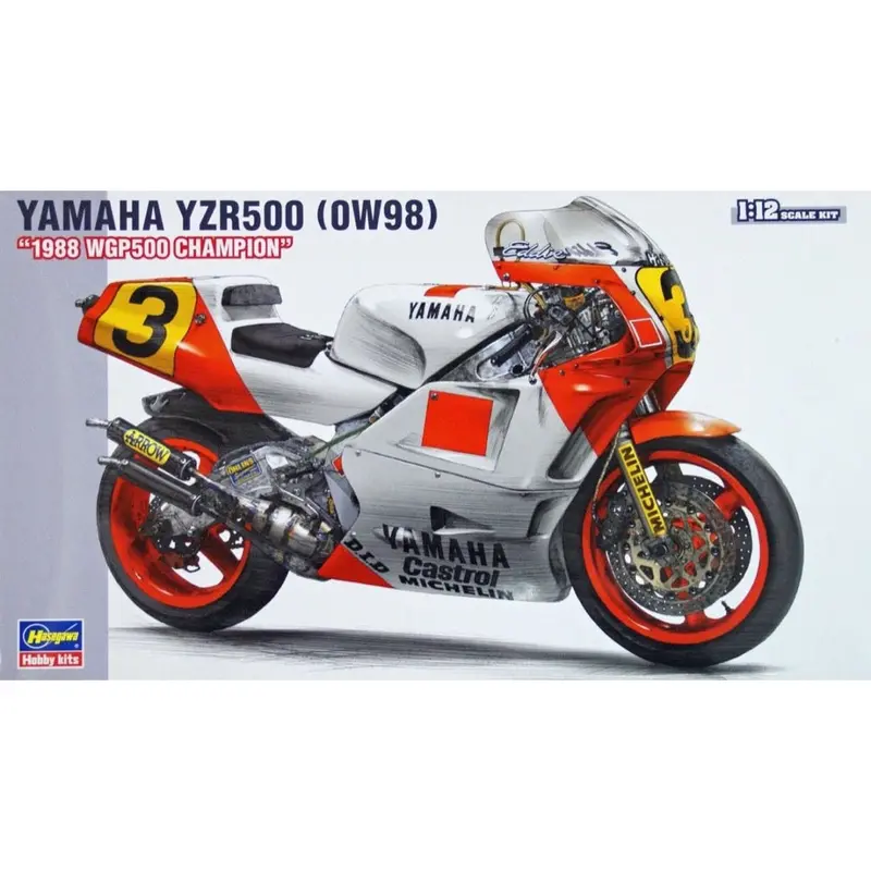 Hasegawa 21503 1/12 Yamaha Yzr500 0W98 1988 Wgp500 Champion 1