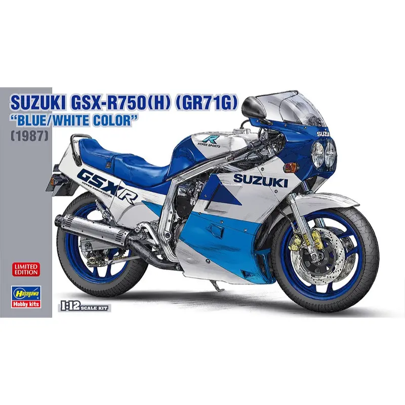 Hasegawa 21746 1/12 Suzuki Gsx-R750hgr71g Blue/White Color 1