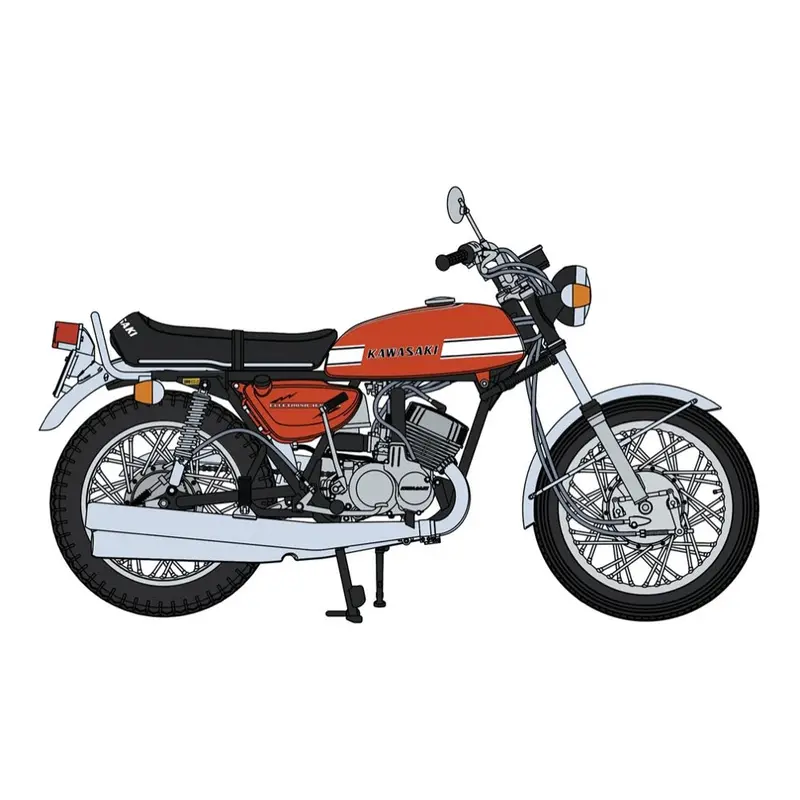 Hasegawa 21775 1/12 Kawasaki 500-Ss/Mach Iii H1a Red Color 1