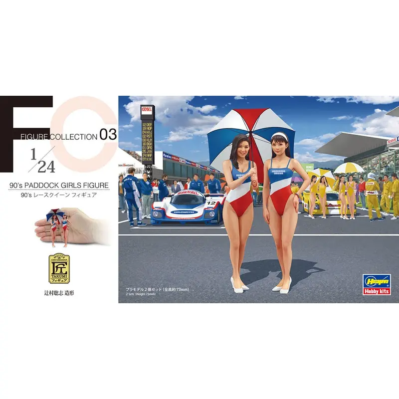Hasegawa 29103 1/24 90‚Äôs Paddock Girls Figures 1