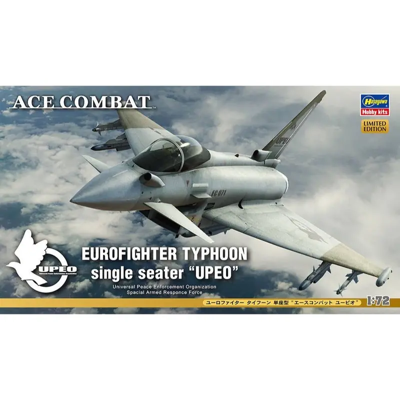 Hasegawa 52155 1/72 Eurofighter Typhoon Single Seater Ace Combat Upeo 1
