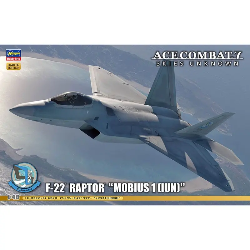 Hasegawa 52371 1/48 Ace Combat 7 Skies Unknown F-22 Raptor Mobius 1 Iun 1