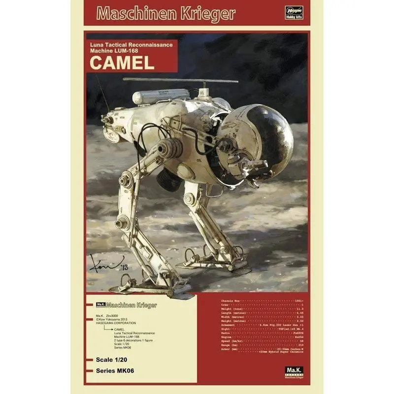 Hasegawa 64006 1/20 Luna Tactical Reconnaissance Machine Lum-168 Camel 1