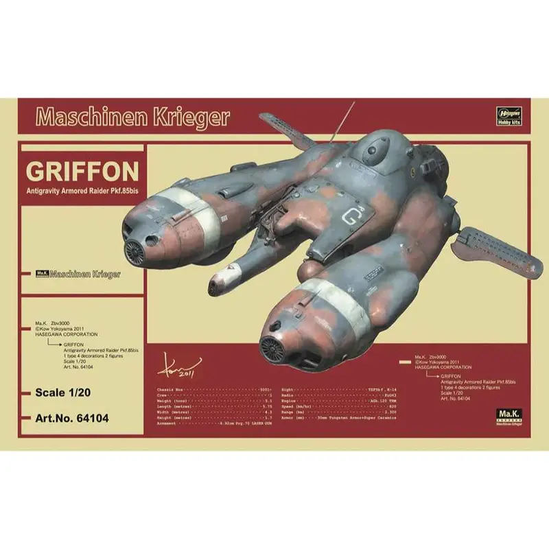 Hasegawa 64104 1/20 Antigravity Armored Raider Pkf. 85Bis Griffon 1
