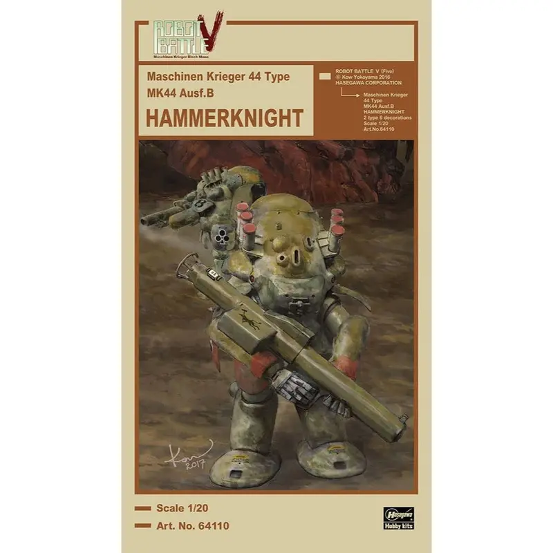Hasegawa 64110 1/20 Robot Battle V Maschinen Krieger 44 Type Mk44 Ausf.B Hammerknight 1