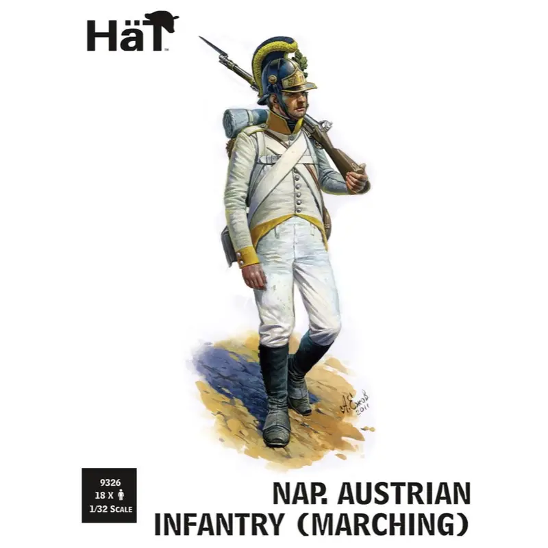 Hat 9326 1/32 Napoleonic Austrian Infantry Marching 1