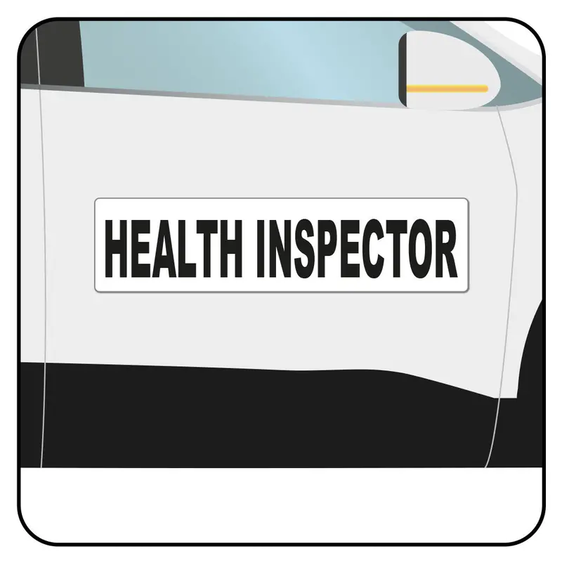 Health Inspector Vehicle Magnet Or Decal + Reflective Options | 24"X6" 1