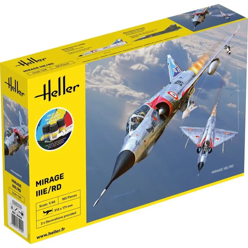 Heller Hll35422 1/48 Mirage Iiie/Rd Starter Kit 1