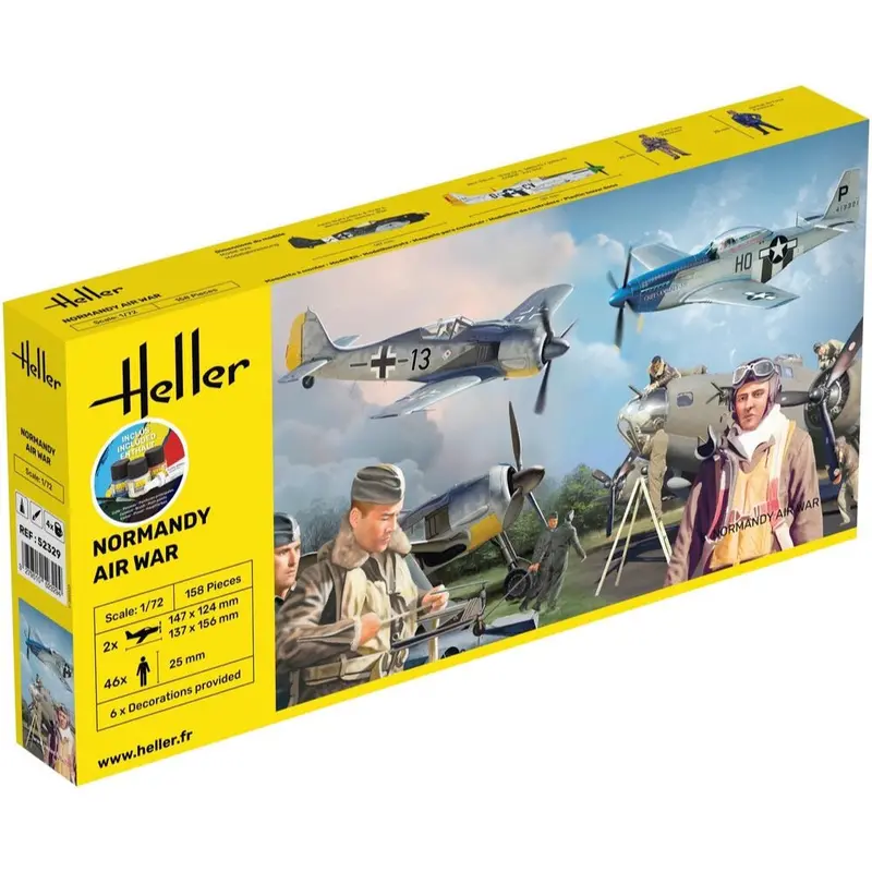 Heller Hll52329 1/72 P-51D & Fw190 Normandy Air War Starter Kit 1