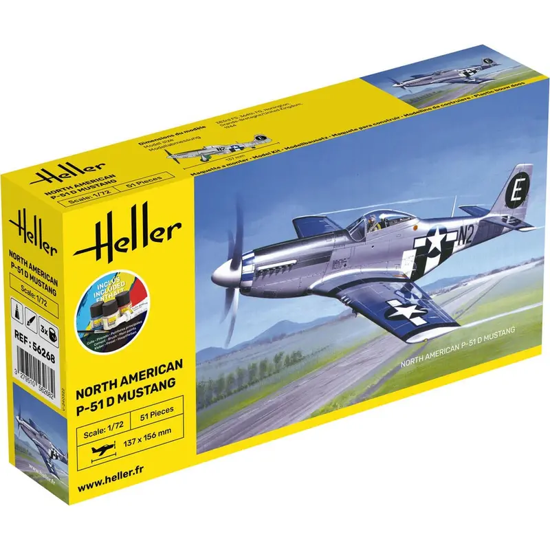 Heller Hll56268 1/72 P-51 Mustang Starter Kit 1