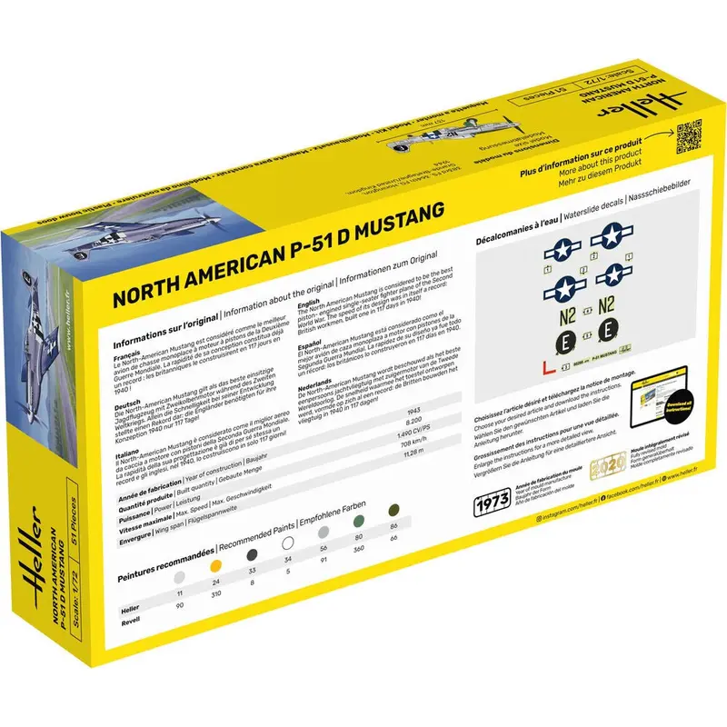 Heller Hll56268 1/72 P-51 Mustang Starter Kit 2