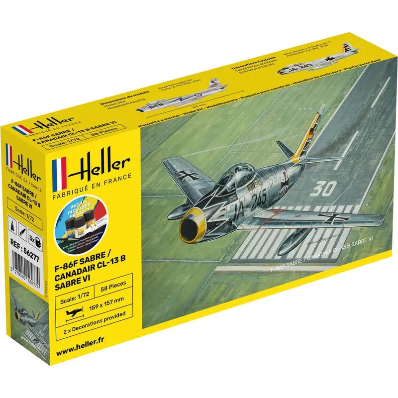 Heller Hll56277 1/72 F-86F Sabre / Canadair Cl-13 B Sabre Vi Starter Kit 1