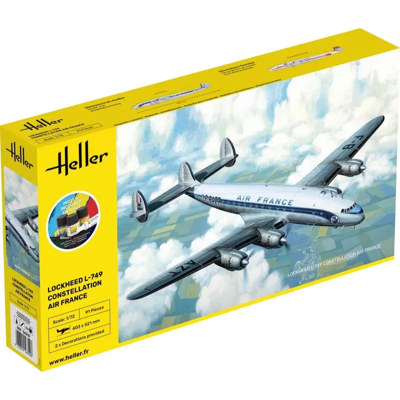 Heller Hll56310 1/72 L-749 Constellation Air France Starter Kit 1