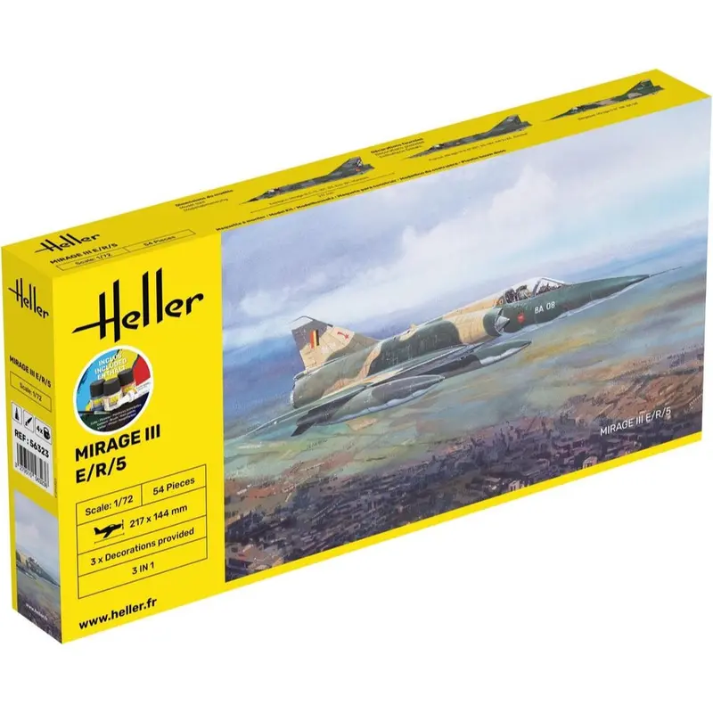 Heller Hll56323 1/72 Mirage Iii E/R/5 Starter Kit 1