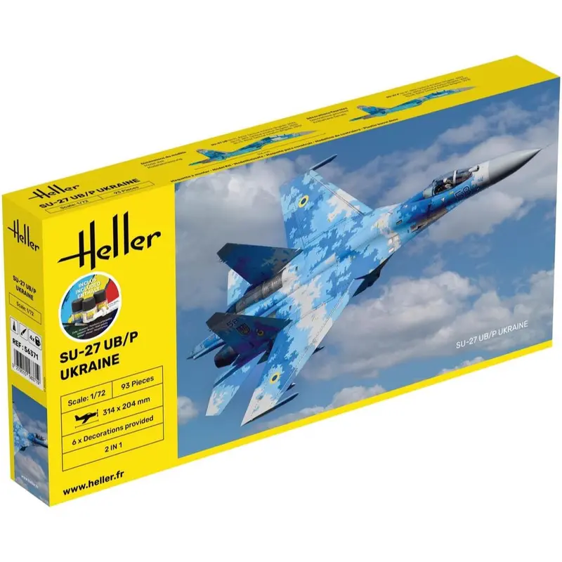 Heller Hll56371 1/72 Su-27 Ub/P Ukraine Af Starter Kit 1