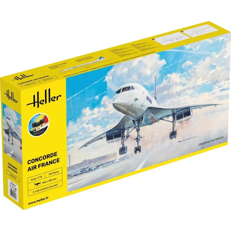 Heller Hll56469 1/72 Concorde Air France Starter Kit 1