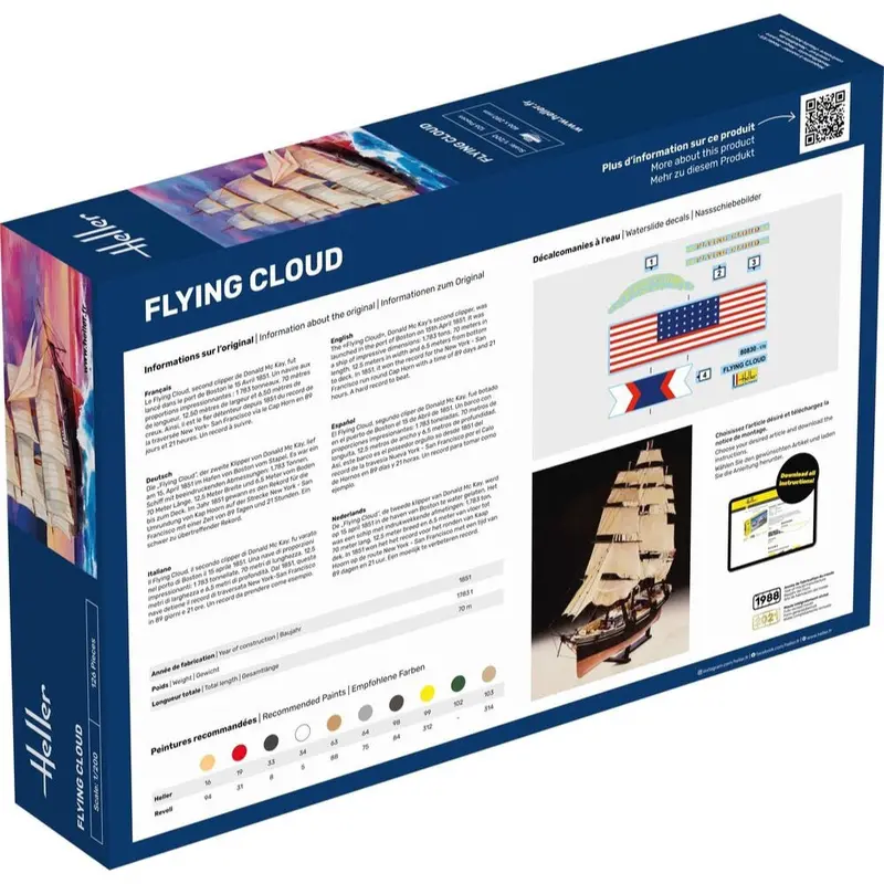 Heller Hll56830 1/200 Flying Cloud Starter Kit 2