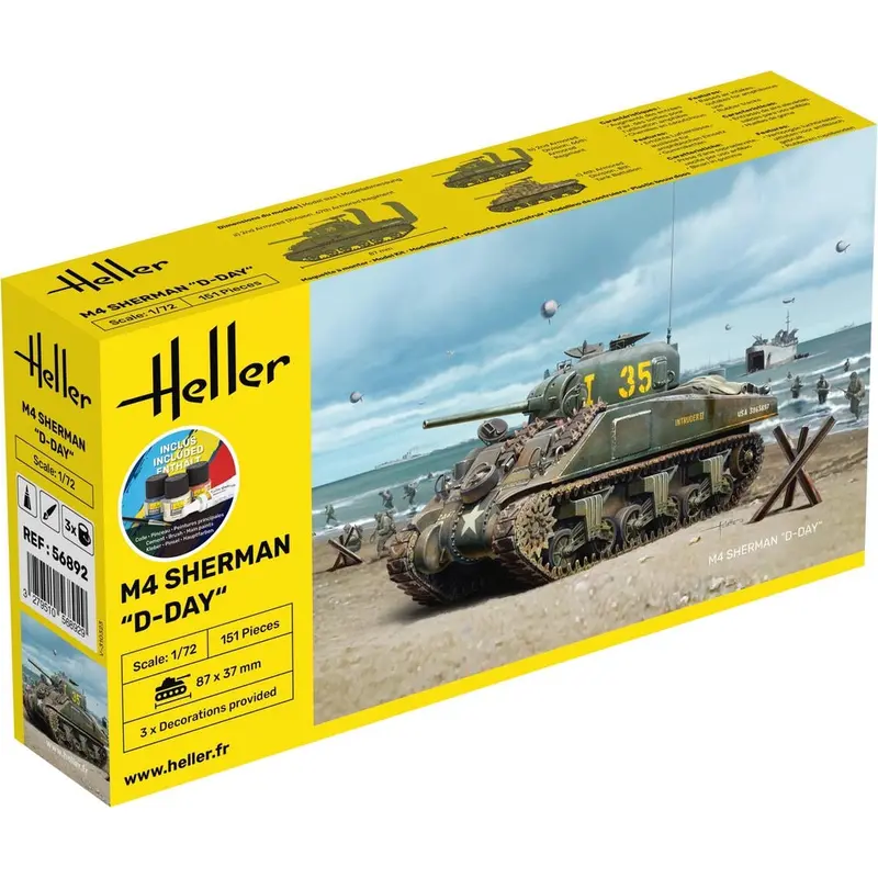 Heller Hll56892 1/72 M4 Sherman "D-Day" Starter Kit 1