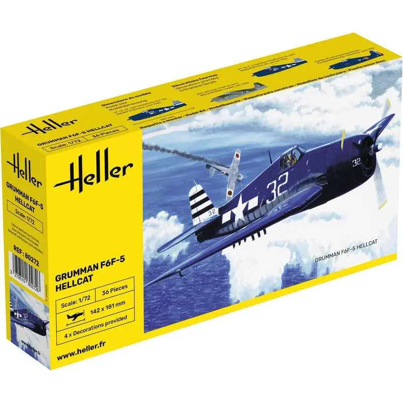 Heller Hll80272 1/72 Grumman F6f Hellcat 1