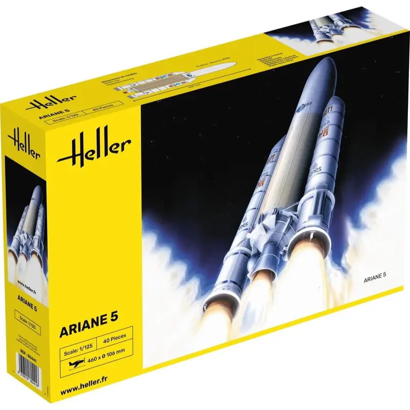 Heller Hll80441 1/125 Ariane 5 Launch Rocket 1