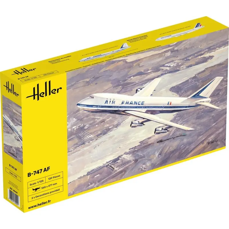 Heller Hll80459 1/125 B747 Air France 1