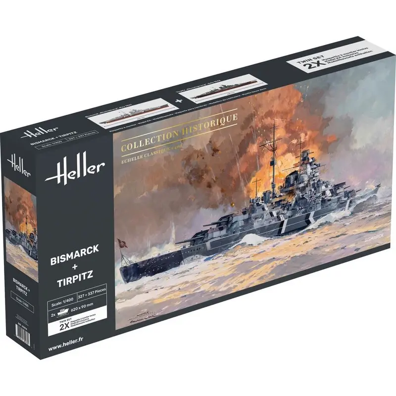 Heller Hll85078 1/400 Bismarck + Tirpitz Twinset 1