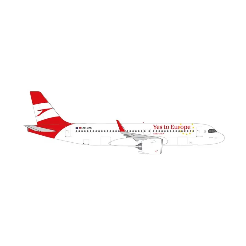 Herpa 538145 1/500 Austrian Airlines Airbus A320neo Yes To Europe 1