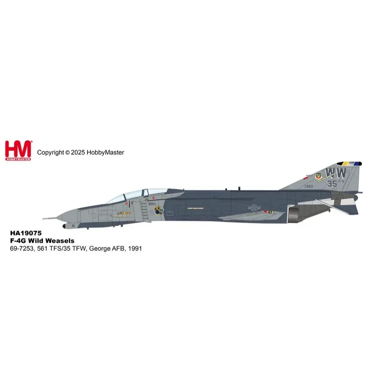 Hobby Master 19075 1/72 F-4G Wild Weasels 69-7253, 561 Tfs/35 Tfw, George Afb, 1991 1