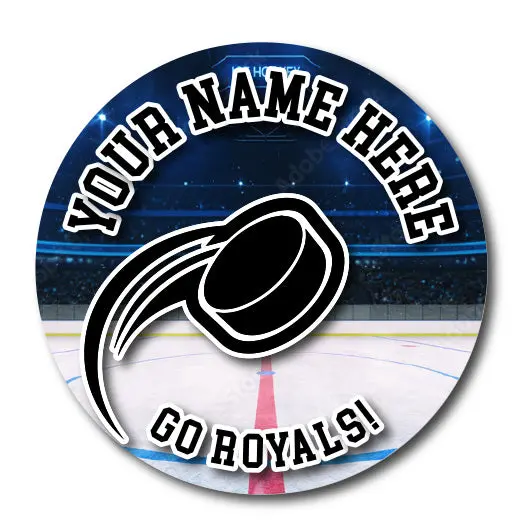 Hockey-Themed Magnet or Sticker – Puck-Inspired Car or Locker Decal