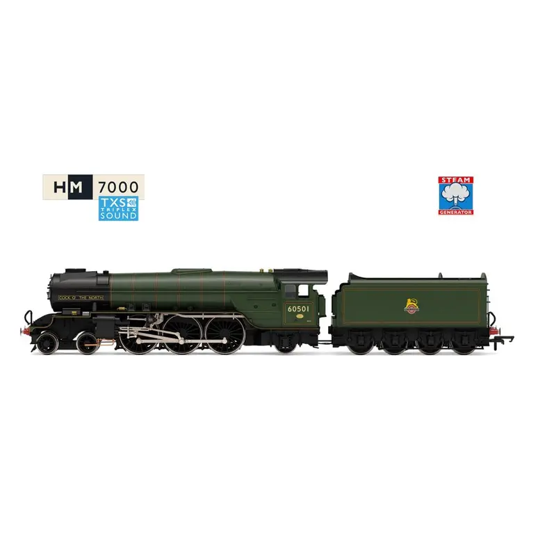 Hornby R30395ss Oo Br (Late) - Thompson A2-2 - 60501 Cock O The North Digital Steam Locomotive (With Steam Generator) 1