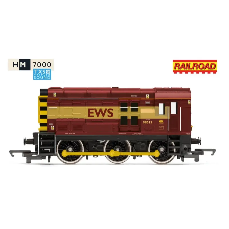 Hornby R30430txs Oo Railroad: Class 08 - Ews - 08512 Digital Diesel Locomotive (Dcc Sound Fitted) 1