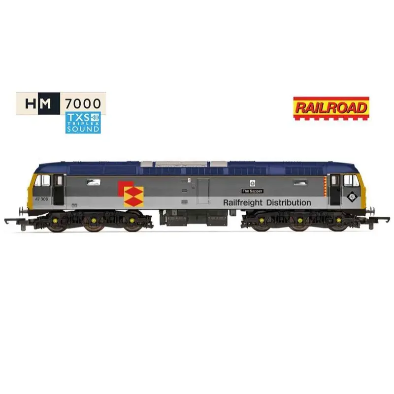 Hornby R30440txs Oo Railroad Railfreight Distribution Class 47 'The Sapper' 47306 Dcc Sound Fitted 1