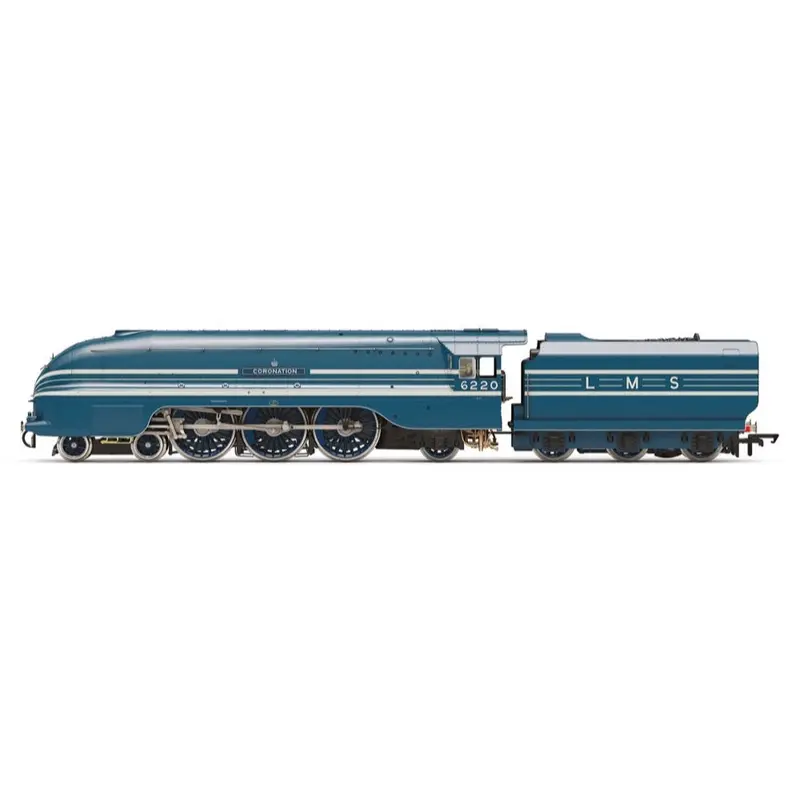 Hornby R30556 Oo Lms Streamlined 6220 'Coronation' Steam Locomotive With Figure Limited Edition 150Th Anniversary Collection 1