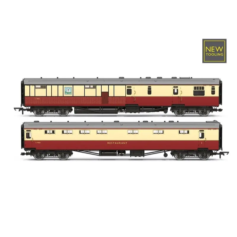 Hornby R40470 Oo Br - Kitchen And Buttery Car & Composite Restaurant White Horse - Coach Twin Pack 1