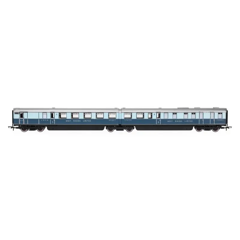 Hornby R40477 Oo Lner 'West Riding Limited' Brake Third & Kitchen Third Coach Pack 1