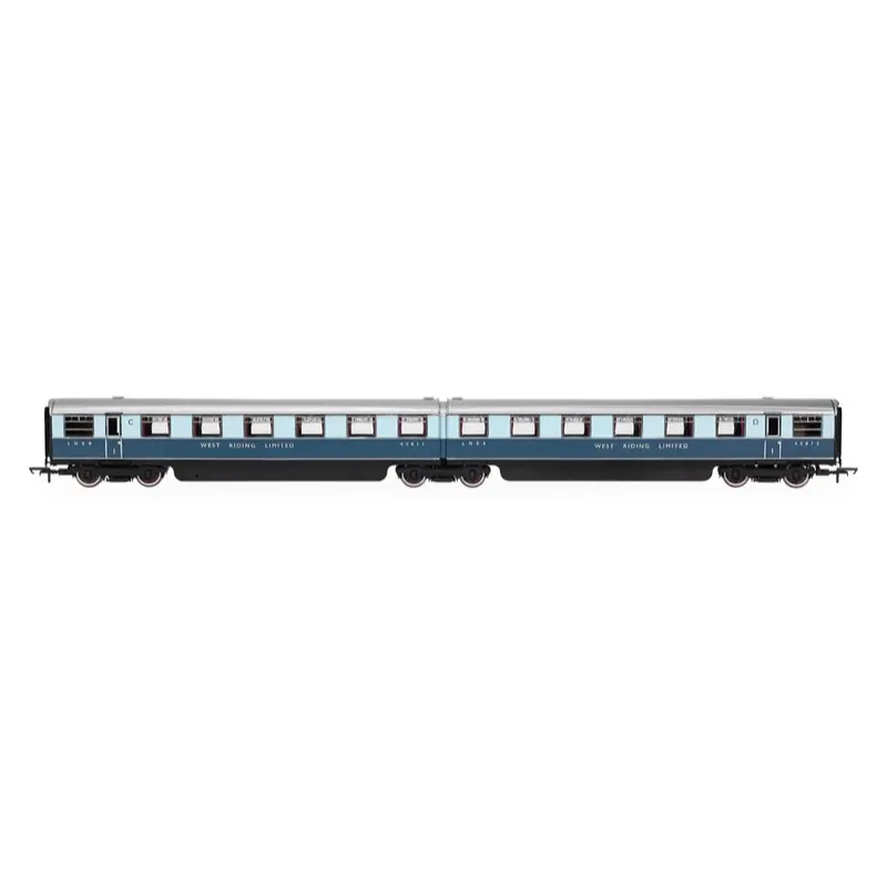 Hornby R40478 Oo Lner 'West Riding Limited' Double Open First Coach Pack 1