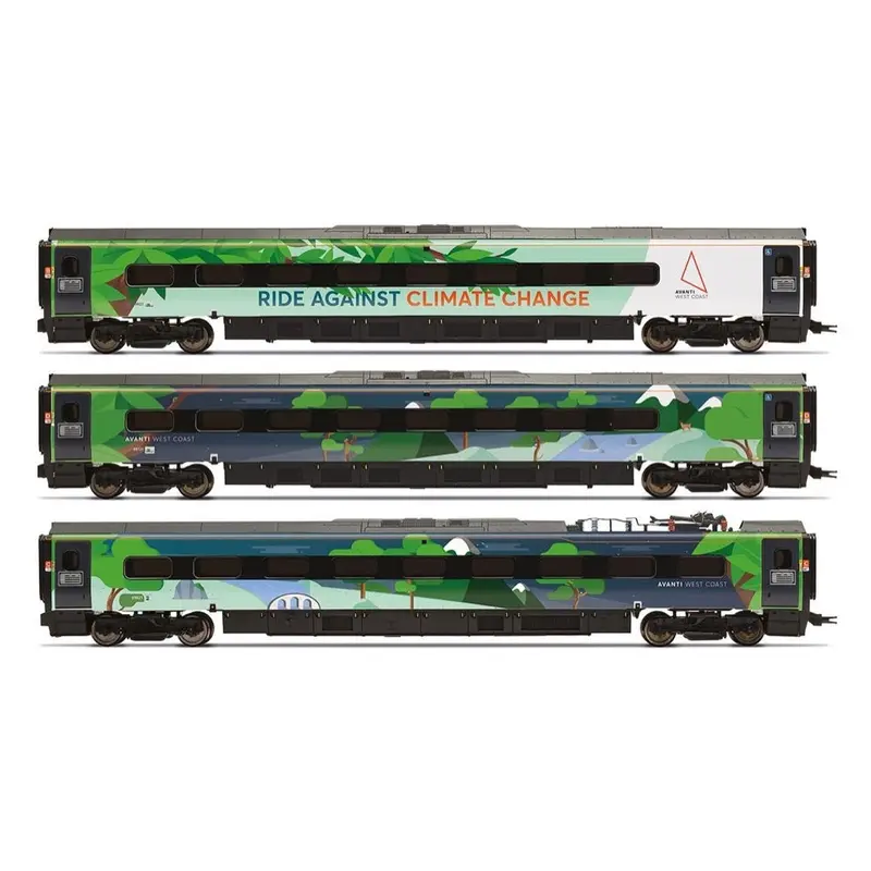 Hornby R40483 Oo Avanti West Coast - Class 390 - Climate Change Livery - Coach Pack 3 1