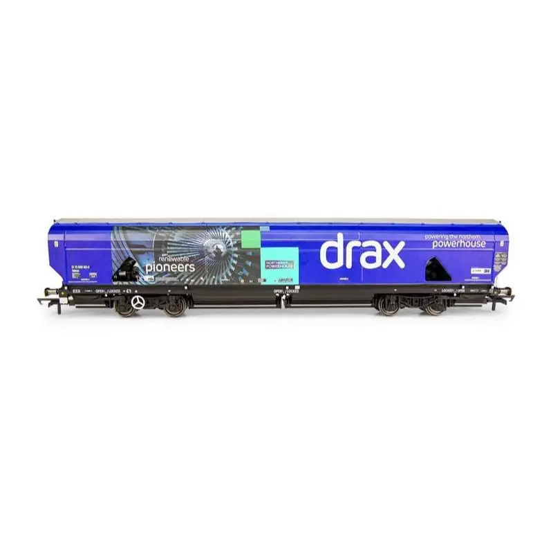 Hornby R60177a Oo Drax Biomass Wagon Pack, 83700698083-8 & 83700698158-8 2