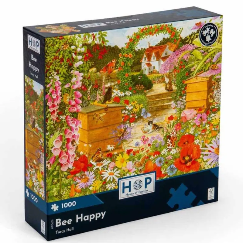 House Of Puzzles Bee Happy 1000Pc Jigsaw Puzzle 1