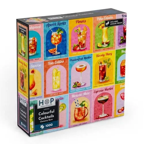 House Of Puzzles Colourful Cocktails 1000Pc Jigsaw Puzzle 1