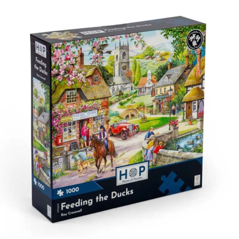House Of Puzzles Feeding The Ducks 1000Pc Jigsaw Puzzle 1