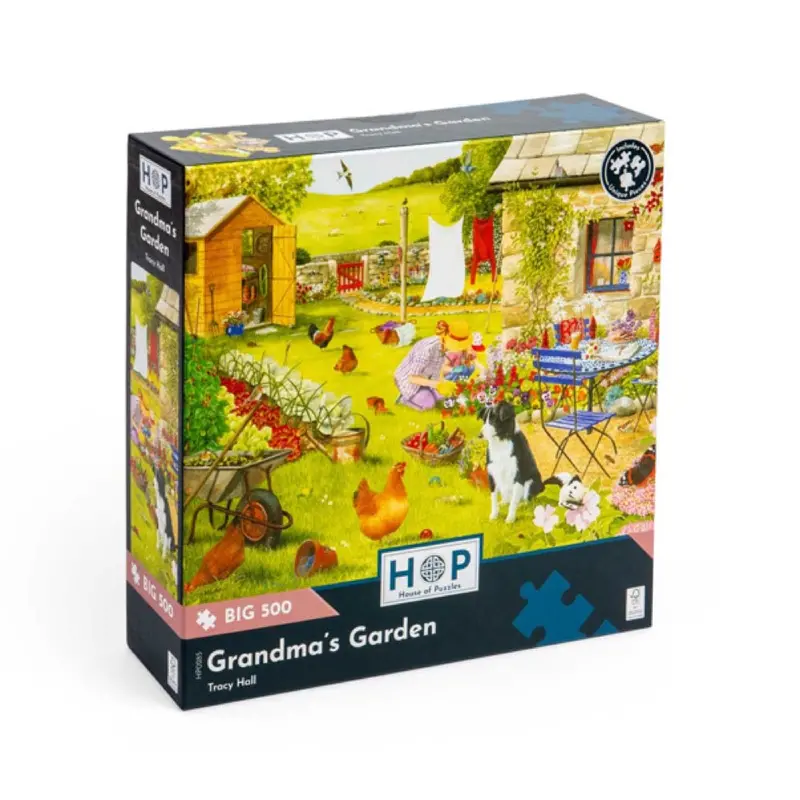 House Of Puzzles Grandmas Garden Large Format 500Pc Jigsaw Puzzle 1
