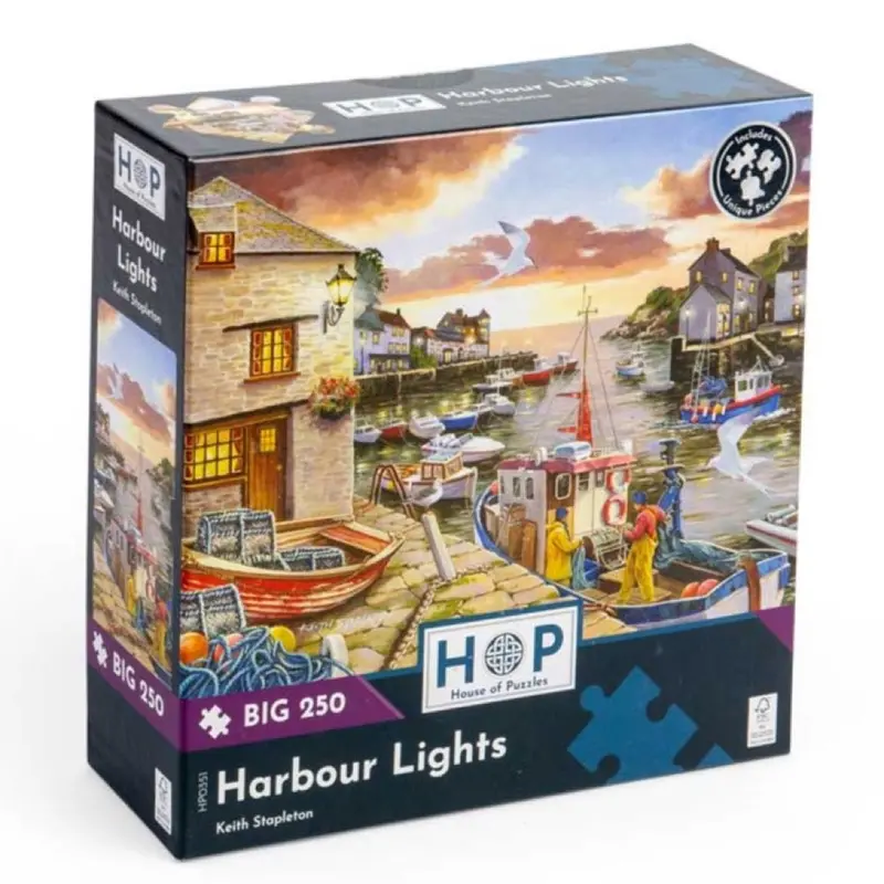 House Of Puzzles Harbour Lights Large Format 250Pc Jigsaw Puzzle 1