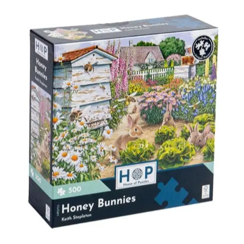 House Of Puzzles Honey Bunnies 500Pc Jigsaw Puzzle 1