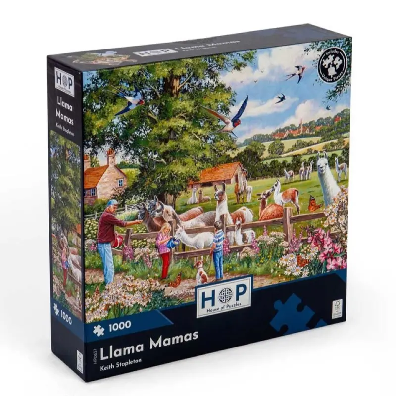 House Of Puzzles Llama Mamas 1000Pc Jigsaw Puzzle 1