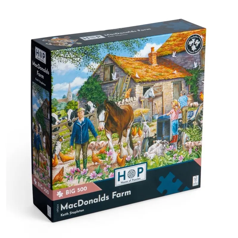 House Of Puzzles Macdonalds Farm Large Format 500Pc Jigsaw Puzzle 1
