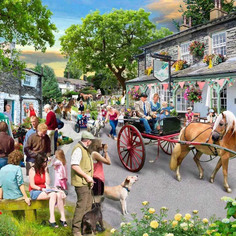 House Of Puzzles Pony Parade Large Format 500Pc Jigsaw Puzzle 1