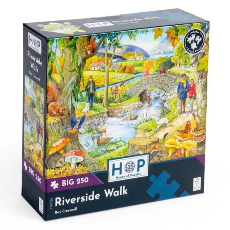 House Of Puzzles Riverside Walk Large Format 250Pc Jigsaw Puzzle 1