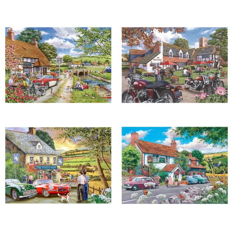 House Of Puzzles Tales From The Tavern 4 X 500Pc Jigsaw Puzzle Multipack 1
