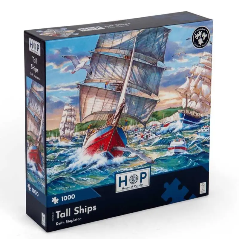 House Of Puzzles Tall Ships 1000Pc Jigsaw Puzzle 1